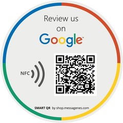 Reusable QR Code Stickers for Google Reviews | NFC Enabled | Easy Link Modificat