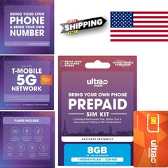 Prepaid 5G Phone Plan with 8GB Data Unlimited Talk Text and International Calls