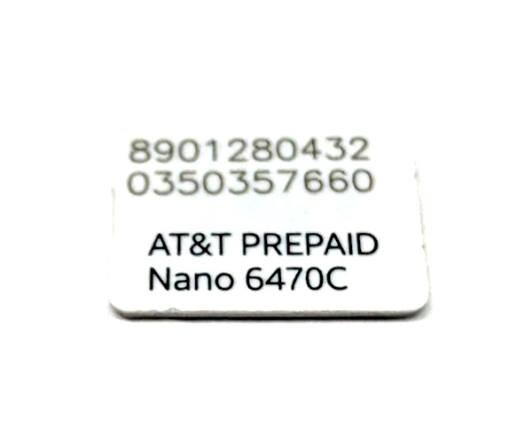NEW Genuine AT&T Nano Sim Card • supports 4G LTE & 5G • Prepaid or Contract
