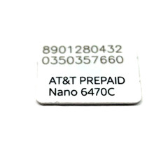 NEW Genuine AT&T Nano Sim Card • supports 4G LTE & 5G • Prepaid or Contract