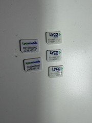 LOT OF 5 Lyca Mobile Nano SIM CARD works for reactivation FREE SHIPPING