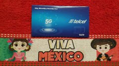 Mexico TELCEL SIM card new. Great for MX banking or MX Gob.LISTA PARA TRAMITES.