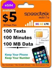 $5 Prepaid SIM Card Kit with 5G Data – Bring Your Own Phone, Easy Activation
