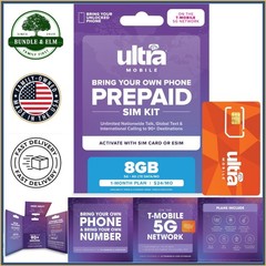 Monthly Prepaid SIM Kit with Unlimited Talk, Text and 8GB High-Speed Data