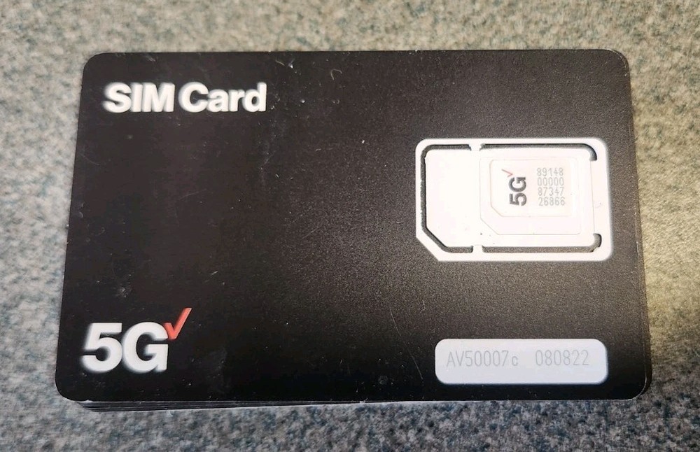 Verizon Wireless Sim Card Unactivated Nano Size 5G Cell Data plan activation