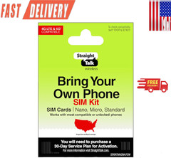 Straight Talk Keep Your Own Phone SIM Kit, No Airtime – Prepaid