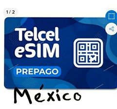 ESIM MEXICO TELCEL AREA LOS CABOS,RECHARGEABLE(YOU NEED ID FOR USE)
