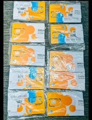 10 Pcs New Unactivated AT&T (Full Size) SIM card •Prepaid & Postpaid • 4G