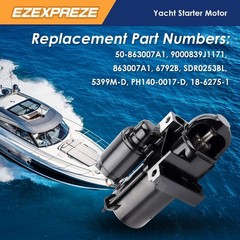 Mercruiser Volvo Penta Starter New for 4.3 5.0 5.7 6.2 7.4 8.1 8.2L V6 V8, Mercu