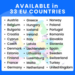 Europe SIM Card – 5GB High-Speed, 7 Day-Travel SIM