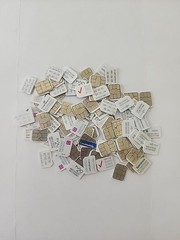 Lot of 100 Scrap SIM Cards For Gold Recovery – H2O, TracFone, Gen Mobile, & More