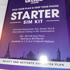 X2 Ultra Mobile Micro/nano SIM card for Unlocked Cell Phones Starter Talk Text