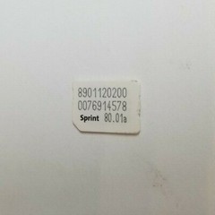 Sprint Boost Virgin Mobile Nano Sim Card ICCID 80.01a Stylo 3 Ls777 Simcard