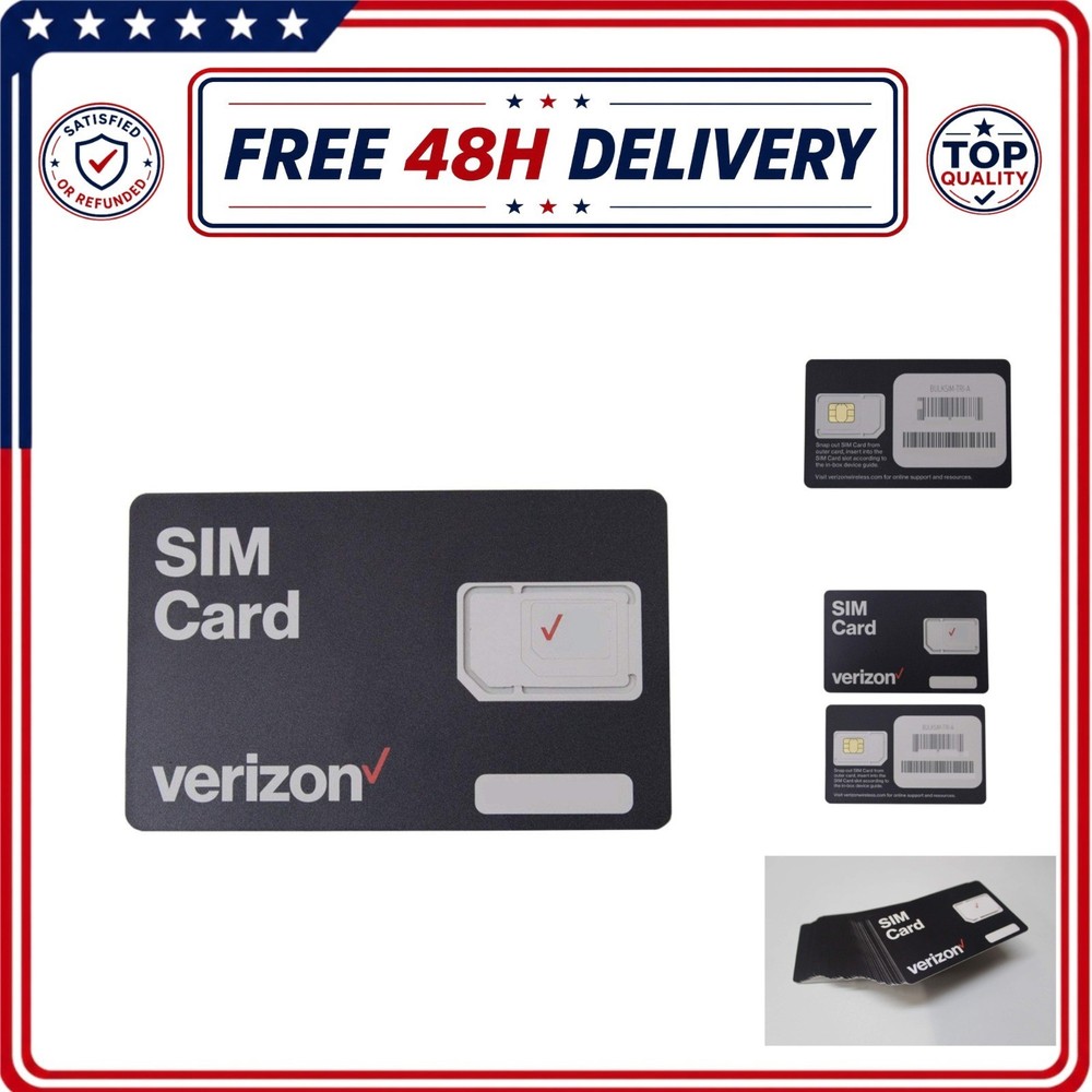 Verizon Wireless 4G LTE SIM Card – 3-in-1 Nano/Micro/Standard