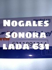 Telcel Sim Card LADA 631 de Nogales Sonora MEXiCO