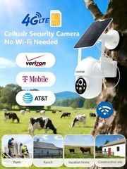 4G LTE Cellular Security Camera No WiFi Solar Outdoor Night Vision With SIM Card