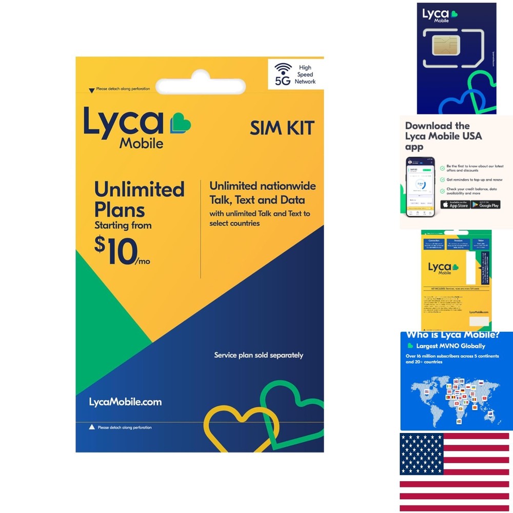 Get Connected: Lyca Mobile 5G/4G Prepaid SIM Card | Unlimited Data & Talk