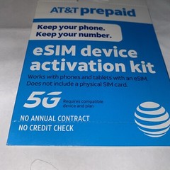 AT&T Prepaid Sim Card Bring Your Own Phone 4G.5G LTE Ship Only Must Mail eSIM
