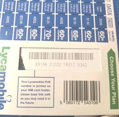 Lot of 70 Lycamobile 4G Prepaid SIM Card, With Unlocked GSM Phone NEW