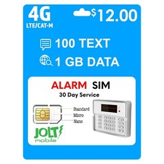 Jolt Mobile AT&T SIM Card Kit – Security Alarm System Home Business 4G LTE GSM