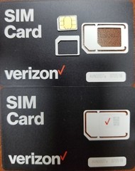 VERIZON STANDARD/MICRO/NANO SIMCard CDMA 4GLTE • 3IN1