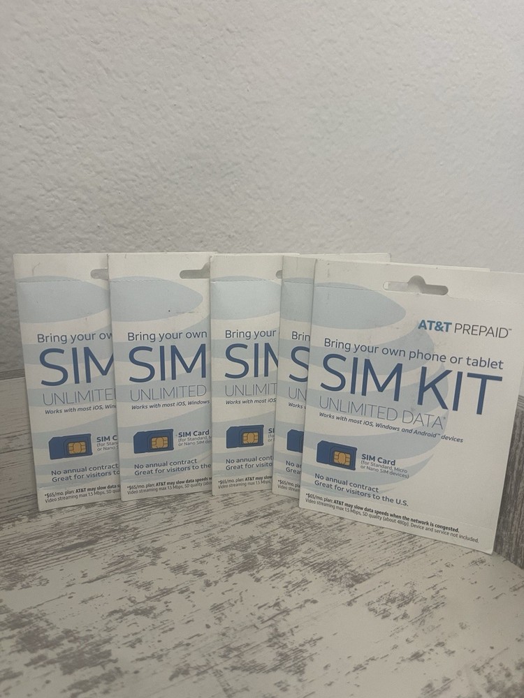 EASYGO Wireless PREPAID Sim Card Triple cut sim / AT&T Network