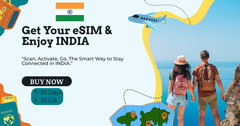 India eSIM- QR Code Activation | 10GB 30 Days | 4G/5G FAST DELIVERY