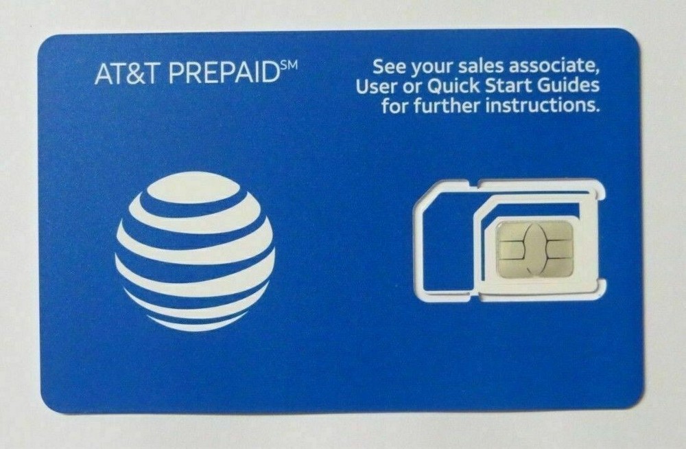 NEW AT&T 5G & 4G TRIPLE SIM CARD «3 IN 1» PREPAID READY TO ACTIVATE