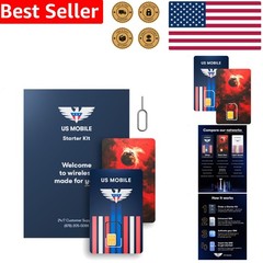 Genuine US Mobile 5G SIM Cards 2-Count Custom Plans Global Data Support