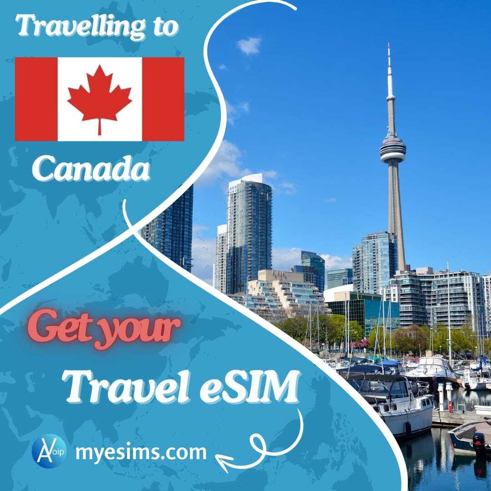 Canada eSIM Travel Data Roaming eSIM Internet 4G/5G. QR-Code Delivery by Email.