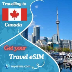 Canada eSIM Travel Data Roaming eSIM Internet 4G/5G. QR-Code Delivery by Email.