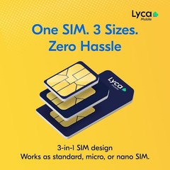3-in-1 5G Prepaid SIM Card by Lyca Mobile – Ideal for International Travelers