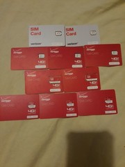 Verizon 10 SIM CARD LOT