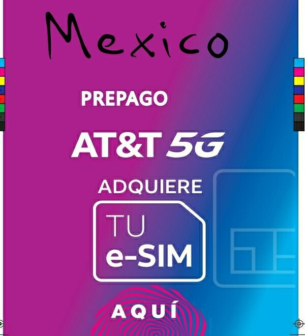 ESIM AT&T MEXICO, DATA ,CALLS & SMS .IT MUST BE ACTIVATED IN MEXICO