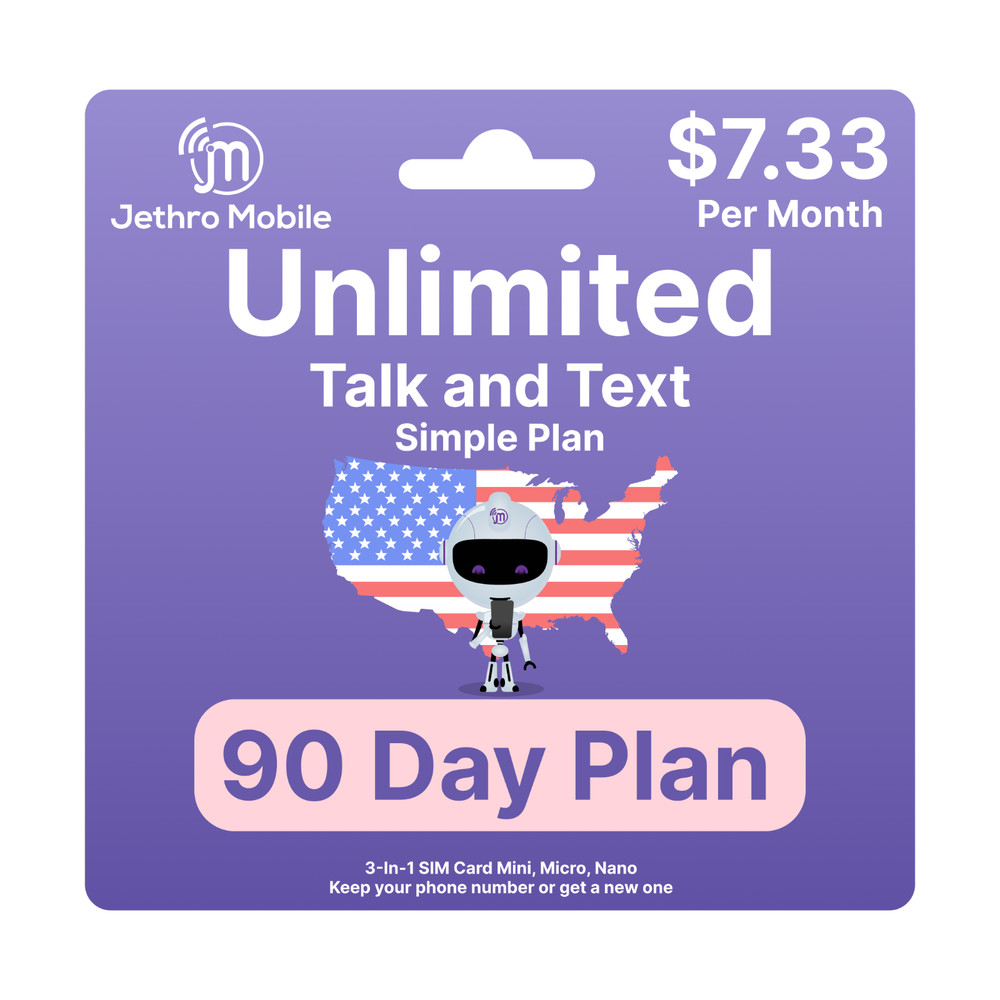 $7.33/mo Jethro Mobile Prepaid Wireless Phone Plan+Kit: Unlimited Talk/Text