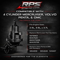 Mechanical Fuel Pump for Mercruiser, OMC, Volvo Penta 3.0L 2.5L 3.7L Marine Engi