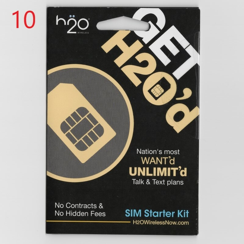 Set Of 10 H2O Wireless SIM Starter Kits