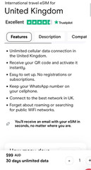 eSim UK(Data Only) – Unlimited for 30 days