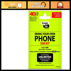 3-in-1 CDMA SIM Card Kit for Bring Your Own Phone – 4G LTE, Verizon Compatible