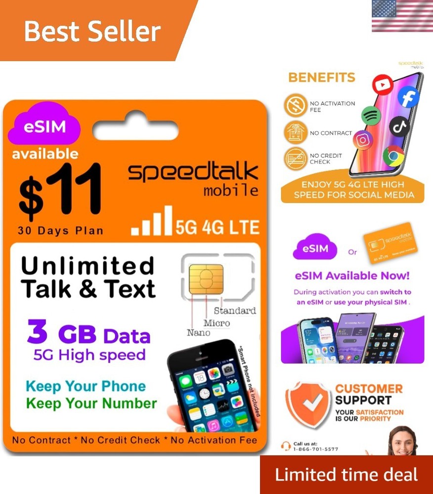 Affordable Prepaid SIM Card – $11 Monthly Plan with Unlimited Talk & Text