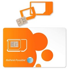 AT&T Triple Cut 4G LTE Sim Card New Unactivated (3-in-1)
