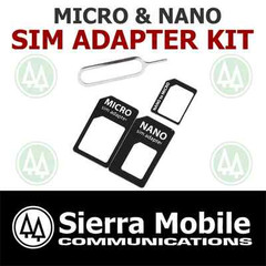 2x SIM Card Adapter KIT MICRO + NANO SIM Converter + Eject Tool • USPS TRACKING