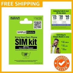 Bring Your Own Phone Prepaid SIM Kit | 3-in-1 CDMA Sim Card