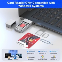 Plug & Play SIM Card Adapter with Eject Pin – USB Reader for Windows Systems