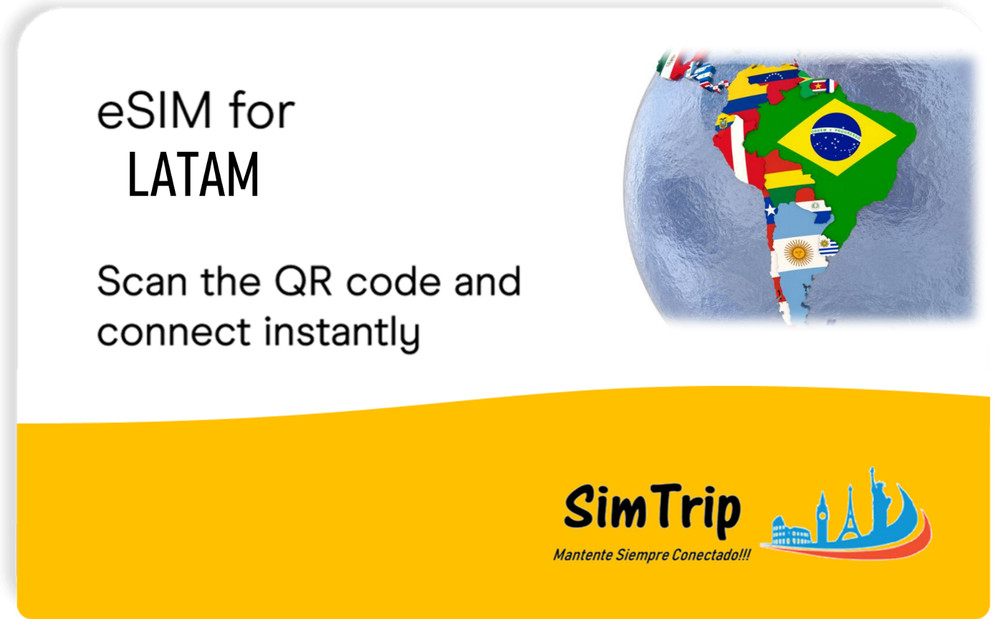 eSim Virtual SimCard Internet Latin America (LATAM)