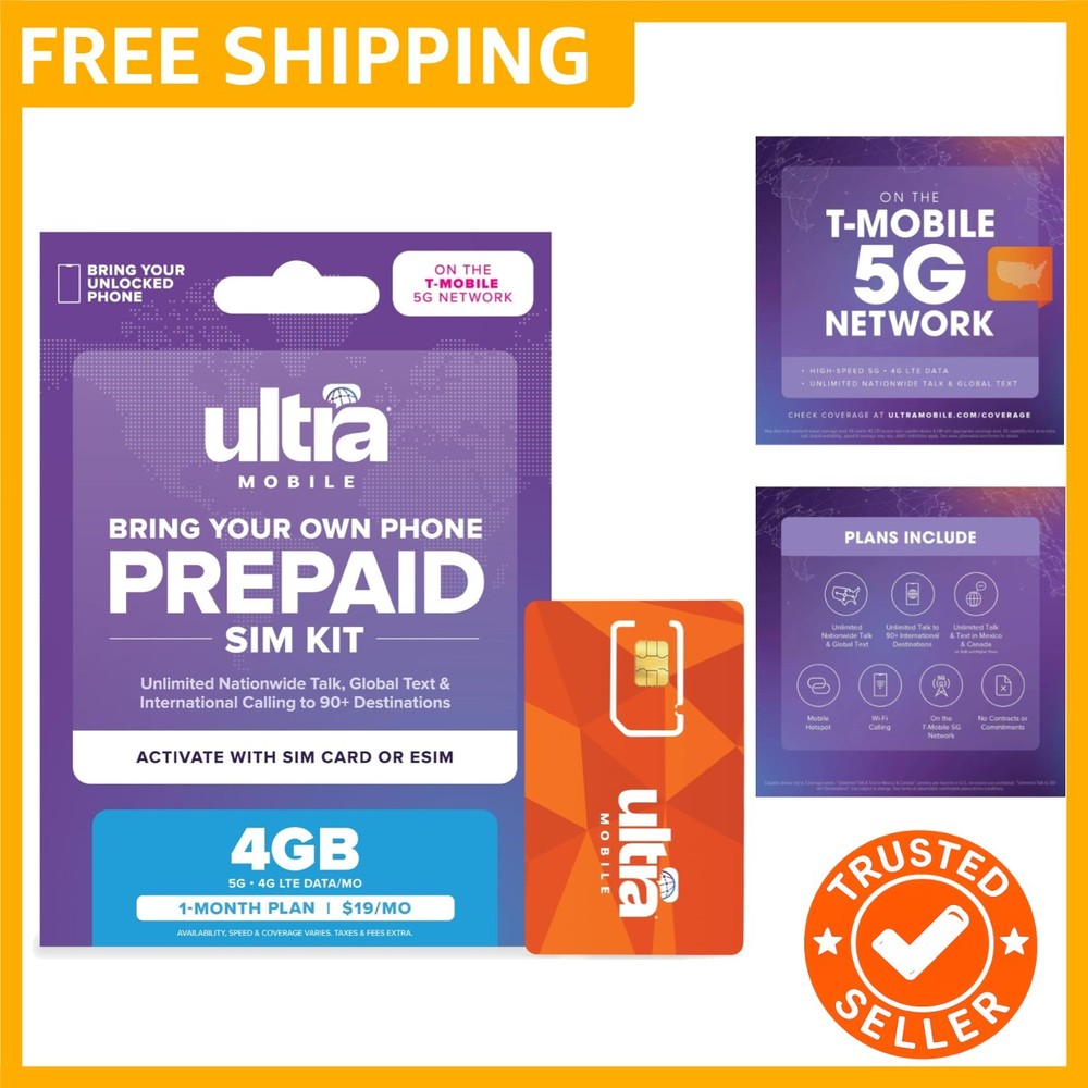 19/mo. Prepaid Phone Plan with Unlimited Talk, Text and 4GB of 5G • 4G LTE Da…