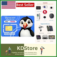 Data-Only SIM Card for Security Cameras WiFi Hotspots Verizon T-Mobile AT&T