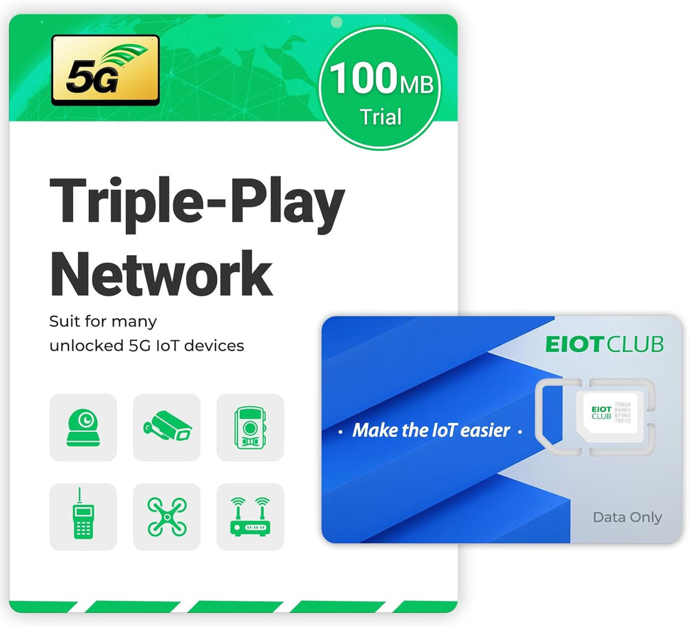SIM Card for Security Cameras, 5G/4G LTE Data Only No Contract | USA Coverage, W