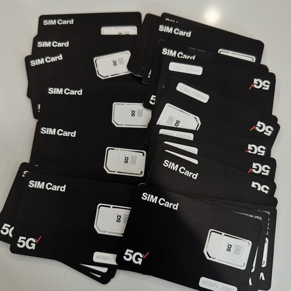 LOT OF 10 Verizon NANO 5G 4FF SIM CARD iPhone iPad Android Tablets NEW