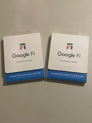 Lot of 2 Google Fi SIM Activation Kit New Sealed Includes $10 Credit US Ready